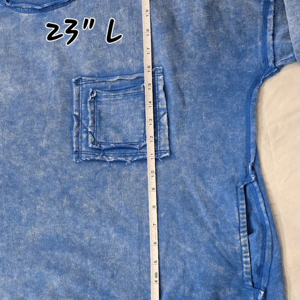 Blue Denim-Style Women's Top - Picture 6 of 8